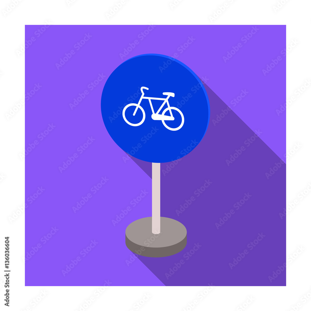 Mandatory road signs icon in flat style isolated on white background ...