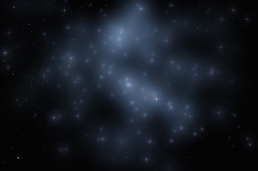abstract space background with stars and nebula