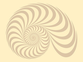 Wall Mural - a snail shell spiral pattern in ivory shades