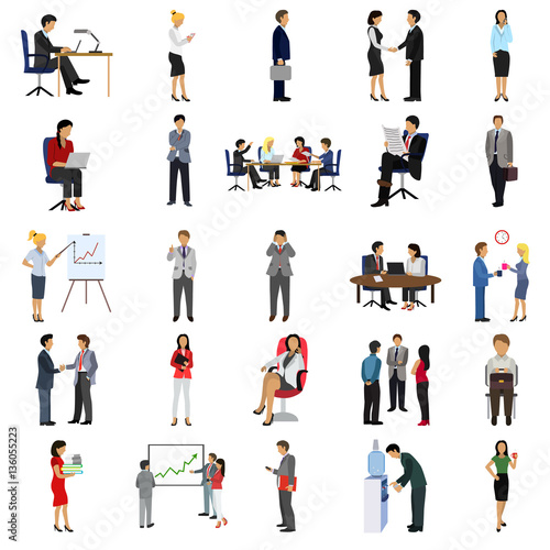 Office People Flat Icon Set Buy This Stock Vector And Explore Similar Vectors At Adobe Stock Adobe Stock