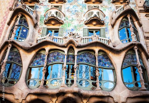 BARCELONA - APR 20: Casa Batllo on April 20, 2016 in Barcelona, Spain Canvas Print