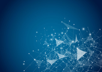 Abstract polygonal space low poly background