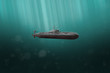 Militärisches U-Boot der Marine taucht