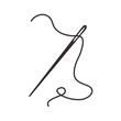 Thread and needle icon vector illustration design