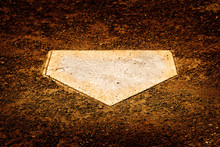 Home Plate On Baseball Diamond For Scoring Points
