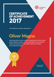 © plasteed - Certificate of Achievement template. Flat geometric design. Layered eps10 vector.