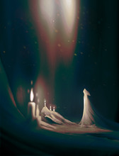 Secret Digital Concept Art Illustration Dark View Candles