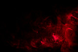 Fototapeta Tulipany - red smoke on black background