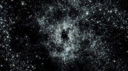 Canvas Print - Space 2229: Traveling through star fields in deep space (Loop).