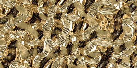 Wall Mural - abstract gold background with smooth lines