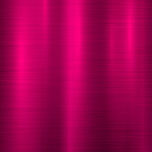 Magenta Metal Abstract Technology Background With Polished, Brushed Texture, Chrome, Silver, Steel, Aluminum For Design Concepts, Wallpapers, Web, Prints, Posters, Interfaces. Vector Illustration.