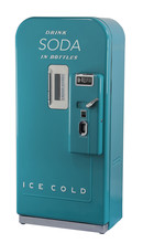Vintage Soda Vending Machine With Clipping Path.