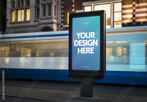 Download Outdoor Kiosk Advertisement Mockup 8 Stock Template Adobe Stock