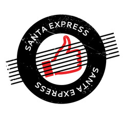 Wall Mural - Santa Express rubber stamp. Grunge design with dust scratches. Effects can be easily removed for a clean, crisp look. Color is easily changed.