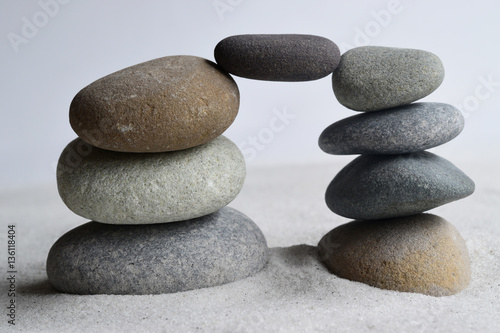 Obraz w ramie balance of meditation stones