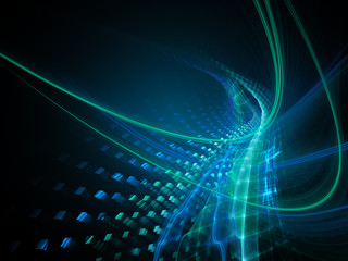 Wall Mural - abstract background element. fractal graphics series. three-dimensional composition of intersecting 
