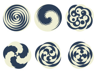 Sticker - Round elements for design project - vector set