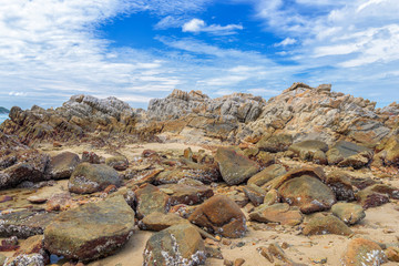 Beautiful rocks on beach