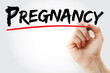 © dizain - Hand writing Pregnancy with marker, concept background
