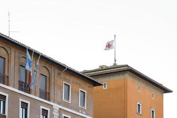 Malta  Cavaliers flag on building