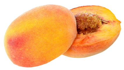 Sticker - cut peach close up isolated