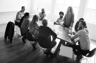 Wall Mural - People Meeting Seminar Office Concept