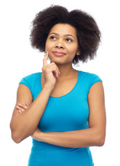 Poster - happy african american young woman over white