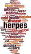 © laufer - Herpes word cloud concept. Vector illustration
