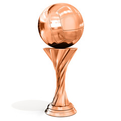 Wall Mural - bronze trophy with volleyball