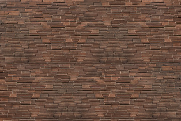 Aufkleber - dark brown modern brick wall for pattern and background