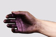 © slavaleks - Relaxed Hand in purple Paint