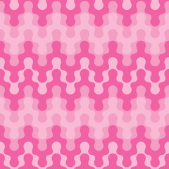 Wall Mural - Pink Round Chevron pattern repeats seamlessly.