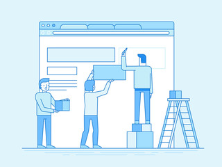 Web design and user interface development concept