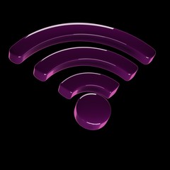 3d illustration internet wi-fi connection