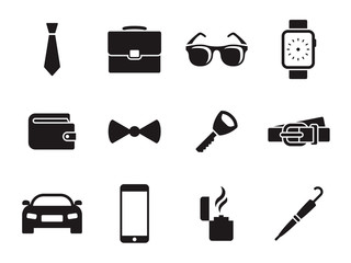 Sticker - Man accessories icons