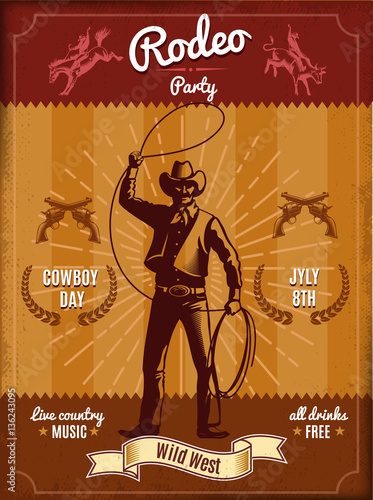 Vintage Rodeo Poster