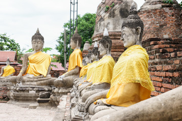 antique buddha statue, Ayutthaya, Thailand