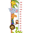 zoo animal height measure - vector illustration, eps