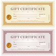 Certificate gift coupon template