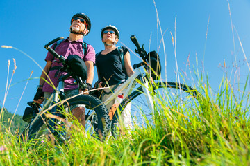 Wall Mural - Cycling Senior Couple