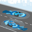 Automobile sensors use in self-driving cars: camera data with pictures Radar and LIDAR  Autonomous Driverless Car 