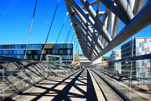 New Akrobaten pedestrian bridge in Oslo, Norway Slika na platnu