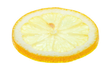 Wall Mural - Ringlet of the cut-off fresh lemon.