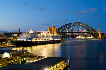 Poster - Sydney Harbour At Dusk