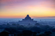 Scenic sunrise above bagan in Myanmar Bagan is an ancient city with thousands of historic buddhist