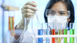 Scientist works in modern biological laboratory