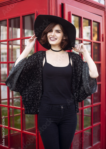Stylish British Portrait Of A Charming Young Woman With Short Hair