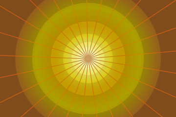 Wall Mural - Yellow abstract radial step gradient background, Abstract yellow circular background,