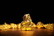 canvas print picture - Closeup of big gold nugget