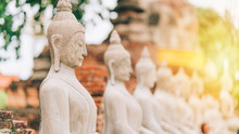 Worship Of Thailand,Buddha Statue,History Of Thailand,Buddha Statue Temple Of Ayutthaya Province. Ayutthaya Historical Park, Thailand 